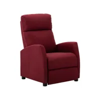 fauteuil inclinable  fauteuil de relaxation rouge bordeaux tissu meuble pro frco63132