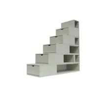 escalier cube de rangement hauteur 150cm  moka esc150-moka