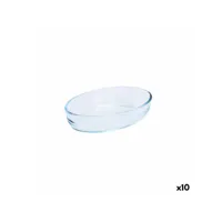 plat de four pyrex classic ovale 21 x 13 x 5 cm transparent verre 10 unités