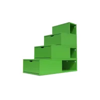 escalier cube de rangement hauteur 100 cm  vert esc100-ve