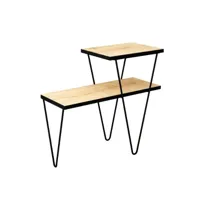 homemania table basse toros - chêne, noir - 60 x 25 x 55 cm hio8681847189152