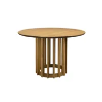 barlet - table de repas ronde en bois de chêne d120