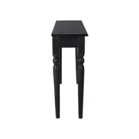 vidaxl table console noir clair 110x30x75 cm bois d'acajou massif