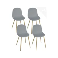 lot de 4 chaises de cuisine design yeni (gris)