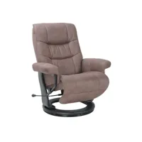 fauteuil de relaxation design - max - microfibre marron