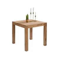 finebuy table à manger bois massif table de cuisine design acacia 80 x 80 cm  table de salle à manger style maison de campagne table en bois meubles en bois naturel salle à manger meubles