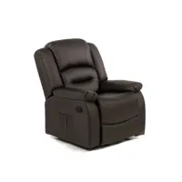 ecode fauteuil de massage relaxant avec fonction chauffante. 9 programmes 5 intensités 10 moteurs. similicuir haute qualité. eco-8198 marron eco-8198 m