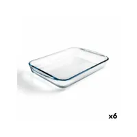 plat de four pyrex classic vidrio rectangulaire transparent verre 40 x 27 x 6 cm (6 unités)