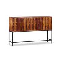 buffet bahut armoire console meuble de rangement bois massif de sesham 120 cm helloshop26 4402150