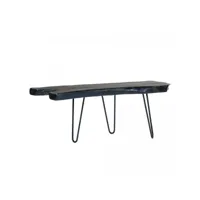table basse fait main edo noir 40x100 en fer idéal pour une salle de bain