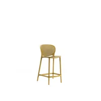 chaise polypropylène moutarde 46x42x93h cm