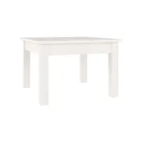 table de salon blanc 45x45x30 cm bois massif de pin