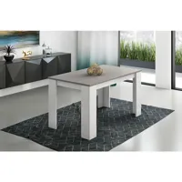 table à manger, table de salon rectangulaire coloris pin andersen, pin gris - longueur 138 x profondeur 80 x hauteur 75 cm
