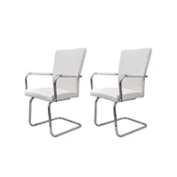 2 chaises de cuisine salon salle à manger design blanches helloshop26 1902024