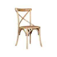 chaise en bois moderne chaise salle à manger et cuisine thonet en frêne massif et assise en rotin chaise vintage avec finition en chêne 48x52x88 cm l4277