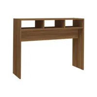 vidaxl table console chêne marron 105x30x80 cm bois d'ingénierie
