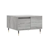 table de salon sonoma gris 55x55x36,5 cm bois d'ingénierie