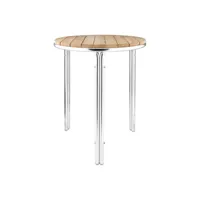 table ronde en frêne et aluminium bolero 600mm