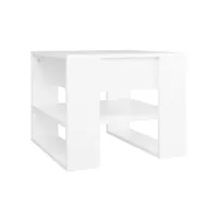 table de salon blanc 55,5x55x45 cm bois d'ingénierie