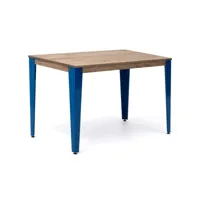 table bureau lunds  140x60x75cm  bleu-effect vintage. box furniture ccvl6014075 az-ev
