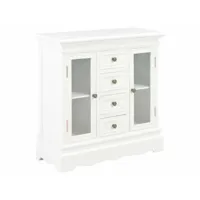 buffet bahut armoire console meuble de rangement blanc 70 cm bois de pin massif helloshop26 4402057