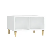table de salon blanc 60x50x36,5 cm bois d'ingénierie