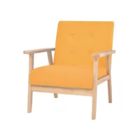fauteuil  fauteuil de relaxation fauteuil salon jaune tissu meuble pro frco47073