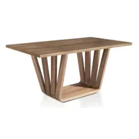 table rectangulaire bois plaqué noyer matega 200 cm