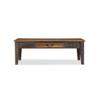 table de salon bois massif vintage 118x60x40 cm
