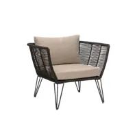 seasing - fauteuil de jardin en résine - couleur - noir 50255215