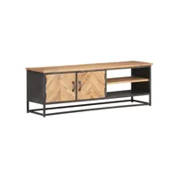 meuble tv  banc tv armoire de rangement 120x30x40 cm bois d'acacia massif meuble pro frco91805