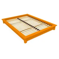 lit futon 2 places bois massif solido 160x200  orange solido160-o