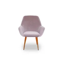 fauteuil scandinave baoba velours - velours taupe