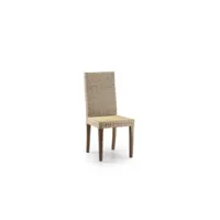 chaise bois rotin marron 45x47x100cm - bois-rotin - décoration d'autrefois