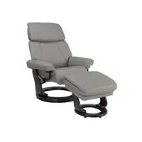 fauteuil de relaxation manuel - minorque - cuir gris taupe