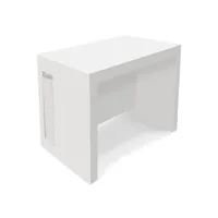table console extensible loki blanc laqué