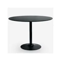 table salle à manger moderne tulipe noire ronde 120cm blackwood+