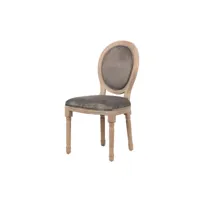 chaise velours grise avec pieds en bois 50x53x96 c