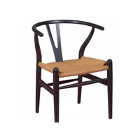 chaise scandinave en bois de hêtre coloré et corde écologique - wish silla083