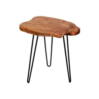 paris prix - table d'appoint en bois woody 110 52cm naturel