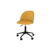 chaise de bureau jane jaune et gris