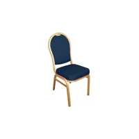 chaises de banquet en aluminium à dossier arrondi bleues - lot de 4 - bolero -  - aluminium 440x470x940mm