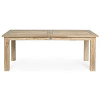 table rectangulaire extensible en bois de teck recyclé 10 places markozi 200 à 260 cm