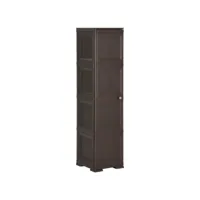 armoire en plastique 40x43x164 cm design de bois marron
