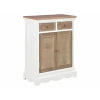 buffet bahut armoire console meuble de rangement blanc 80 cm bois massif helloshop26 4402214