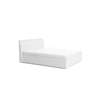 lit design collection verona avec option coffre 160x200, coloris blanc