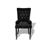 fauteuil lounge salon salle à manger entrée chaise capitonnée noir helloshop26 1102018par3
