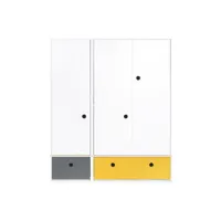 armoire 3 p colorflex s grey-n yellow