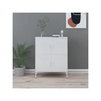 armoire de rangement blanc 80x35x101,5 cm acier