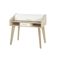 bureau dos d'âne vintage rideau blanc - nombre de tiroirs: 1 tiroir happy101ccbb